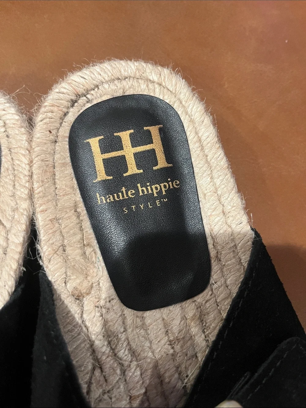 Haute Hippie Black Suede Double-Buckle Slide Sandals